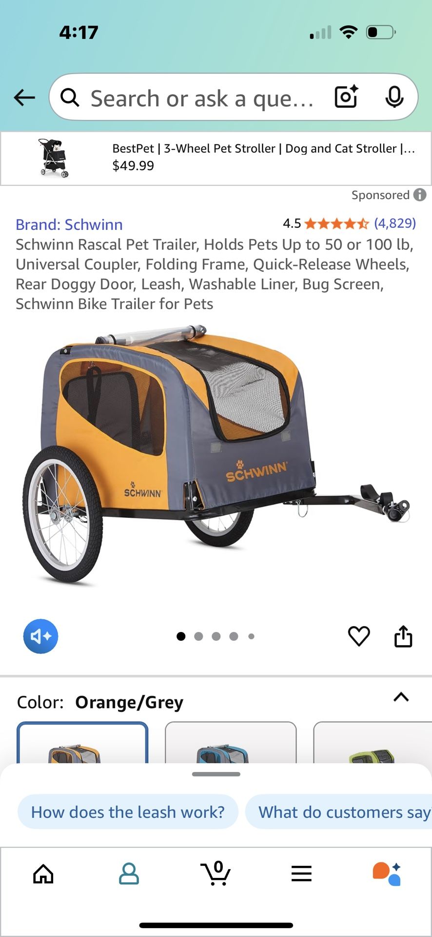 Schwinn Dog Trailer