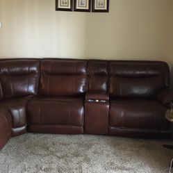 Sofa With Electric Recliner And USB Charging Port 
