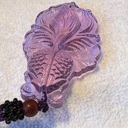 LAVENDER PURPLE KOI GOLDFISH PENDANT Adjustable Cord NECKLACE 