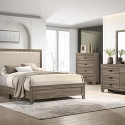 Mille Brownish Gray Bedroom Set - King / Queen - Best Prices