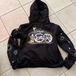 Disney Parks 100 Year Zip-Up Hoodie Embroidered 
