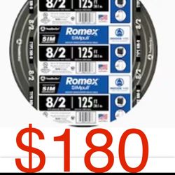 8/2 ROMEX 125ft 