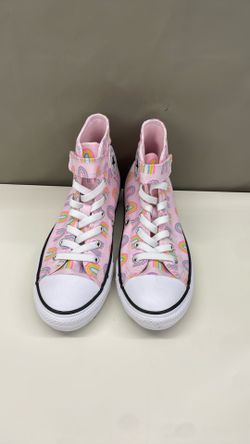 Rainbow Converse shoes. Item No 690 (Shopgoodwill)