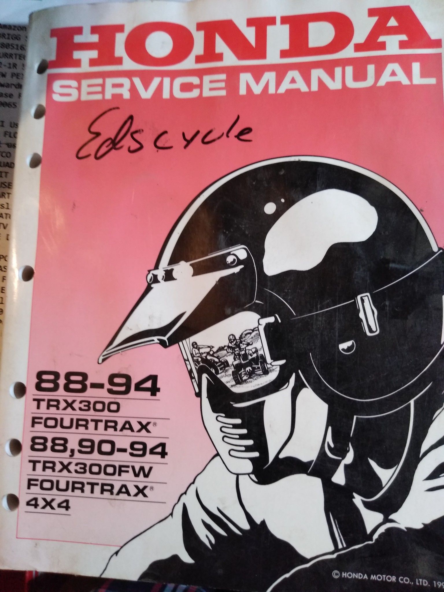 Honda repair manual TRX300