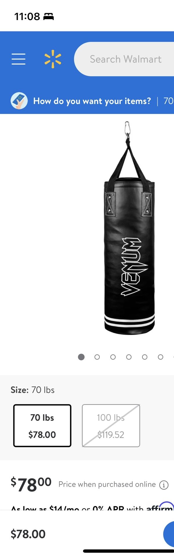 70lb Black Heavy Bag