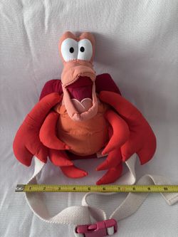 Zara x Disney Princess Little Mermaid Sebastian Plush Backpack Lobster