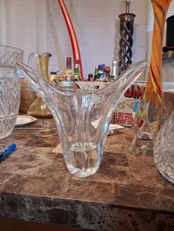 Vintage crystal vase