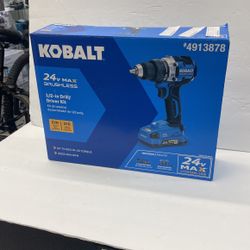 Kobalt Brand New  24v 1/2” Metal Ratcheting Brushless Cordless Drill With Battery And Charger! 