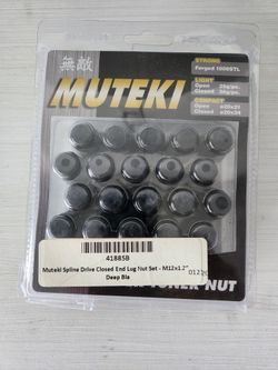 Muteki 41885B Closed End Black Lug Nut Set M12X1.25