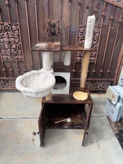 Large Cat Tree Tower with Hammock & Condo