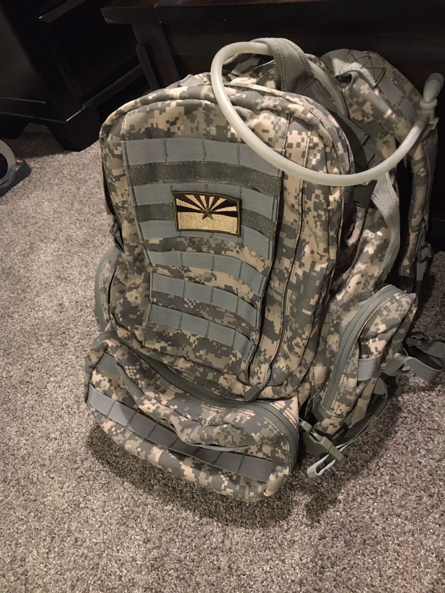Large Camo 3 Day Backpack with hydration pack