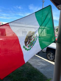 Mexico flags with pole