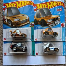 Lot Of 4 Hot wheels Tonned (Mazda Rx-3 、supra、dodge charger）