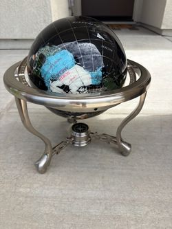 vtg gem stone globe