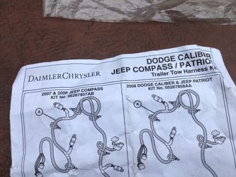 OEM Dodge Caliber Jeep Compass Patriot Trailer Tow Harness Kit 05267858aa