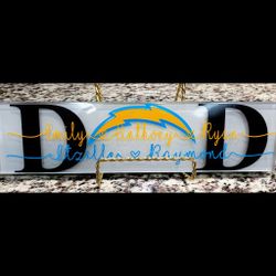Fathers Day Gift! Personalized Glass Name Plate