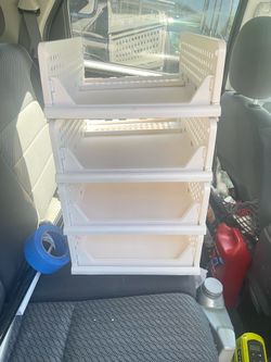 plastic shelves