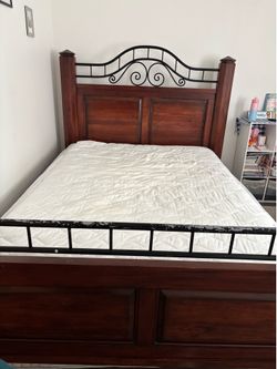Queens bed with two mattress