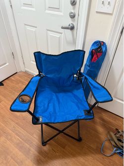 Camping chairs blue abs red