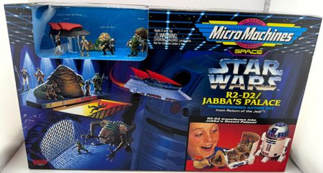 Vintage 1994 Micro Machines Star Wars R2-D2 Jabba's Palace Set NIB Galoob