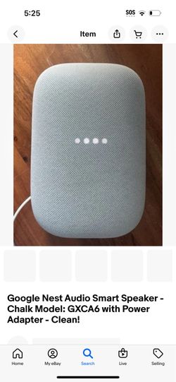 Google Nest Audio Smart Speaker 2 for sale - Chalk Model: GXCA6 with Power Adapter - Clean! $40 each $60 for both