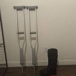 Crutches And Boot 