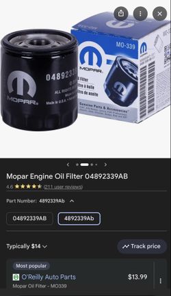2009-2011 Chevy Chrysler Oil filter