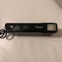 Vintage Vivitar Tele-Motor 845 Film Pocket Compact Camera With Flash