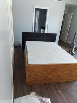 Solid oak bed
