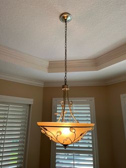 Quoizel Italian Fresco Wesley 4 Light Bowl Pendant with India Scavo Glass
