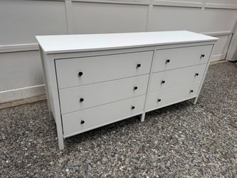 IKEA White 6-Drawer Double Dresser