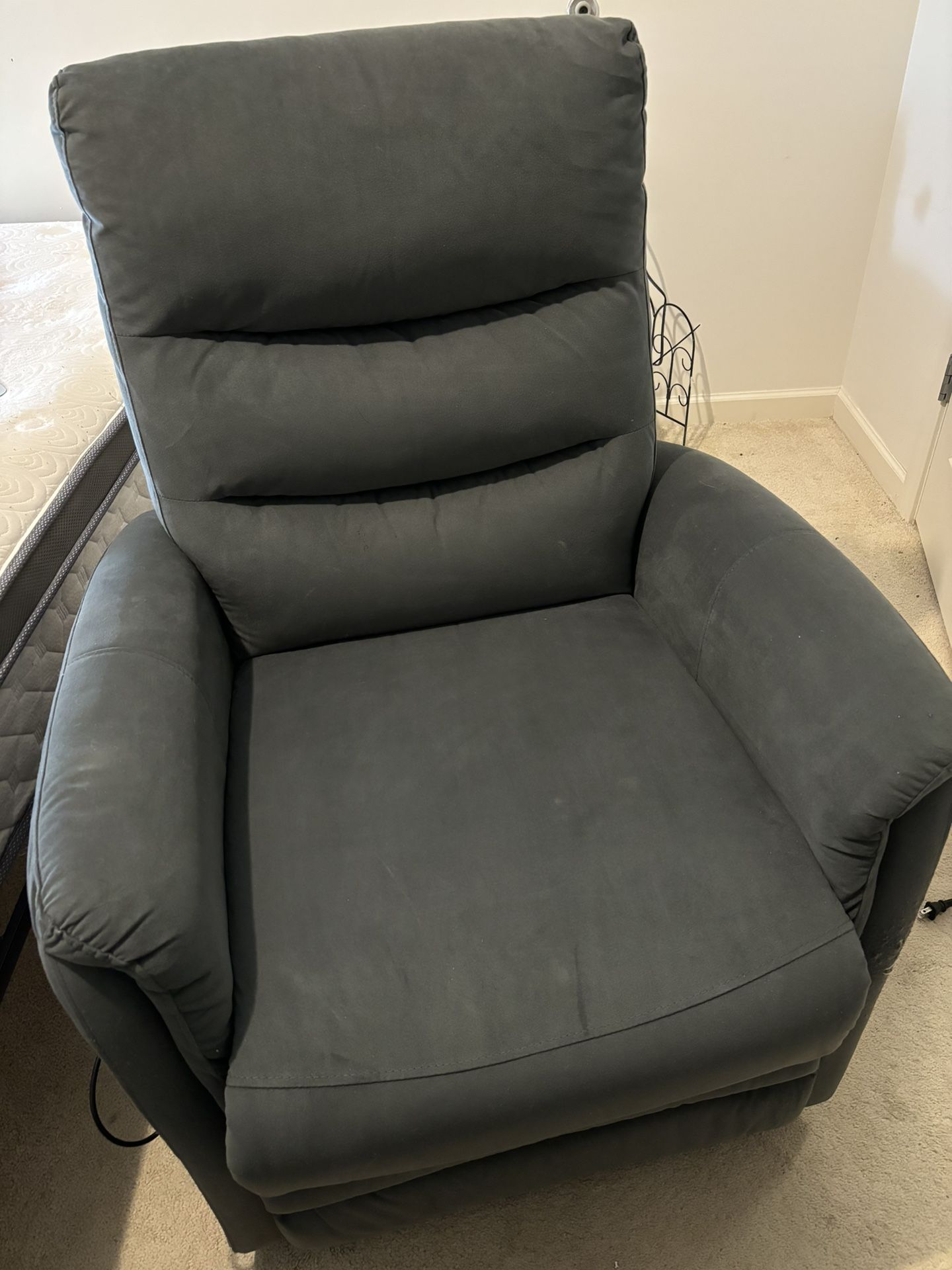 Gray Remote Control Lift Recliner