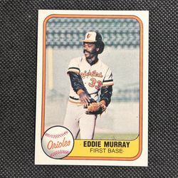 1981 Fleer Baltimore Orioles Baseball Card #184 Eddie Murray