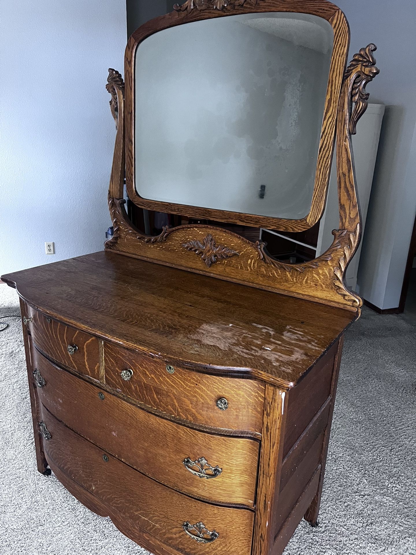 Antique Dresser with Mirror