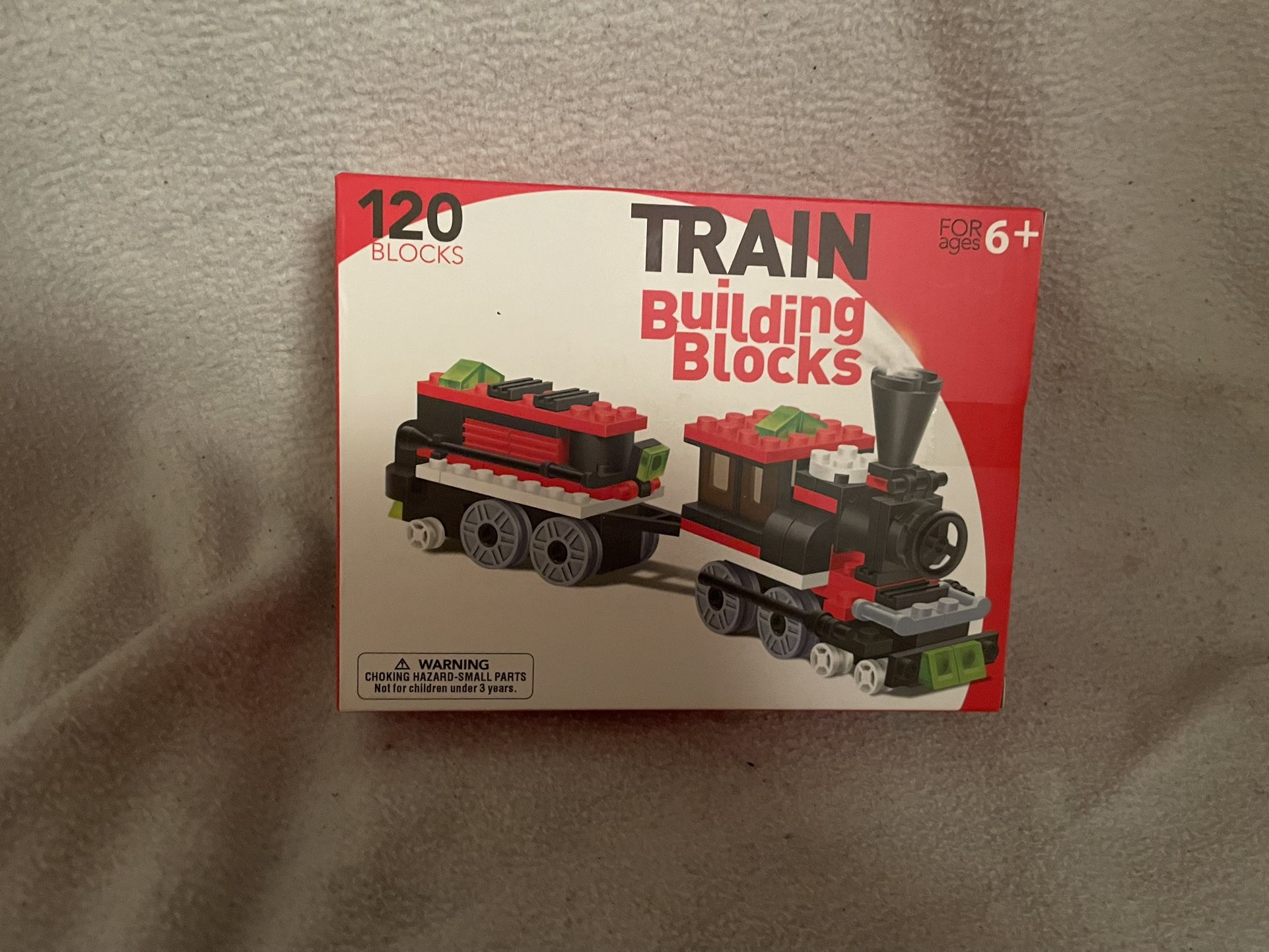 120 piece building block set train
