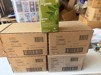 GOOD & GATHER ORGANIC GREEN TEA 20 BAG BOX Lot Of 4 Cases Of 6 Boxes Total 480  Refresh your tea-drinking routine with this Naturally Flavored Apple C