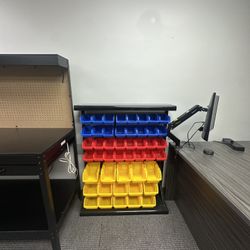 Heavy-Duty Storage Bin Rack – Excellent Condition