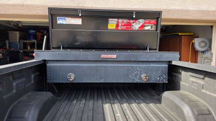 Weather Guard Black diamond plate tool box