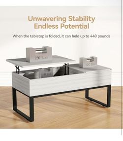 New in box fit a car Lift Top Coffee Table for Living Room Space for home staging home decor