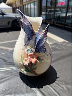 Franz Collection Butterfly collectible Vase