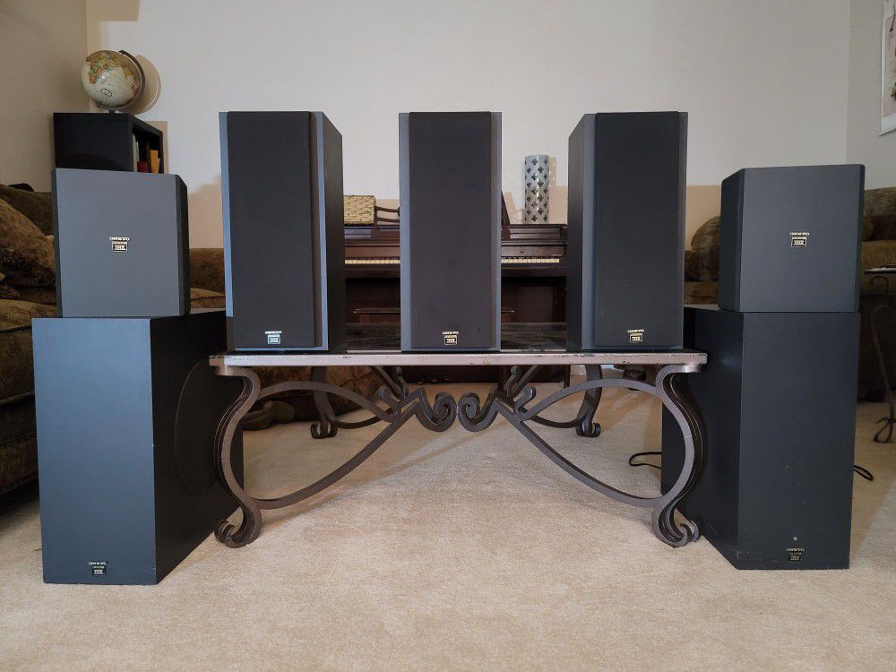 Onkyo THX Speaker System 1, full 5.1 home theater with dual 10" subs