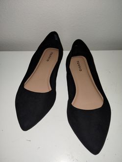 Torrid Ballet Flats Black Velvet Suede Point Toe Slip-On Shoes Women Size 10WW