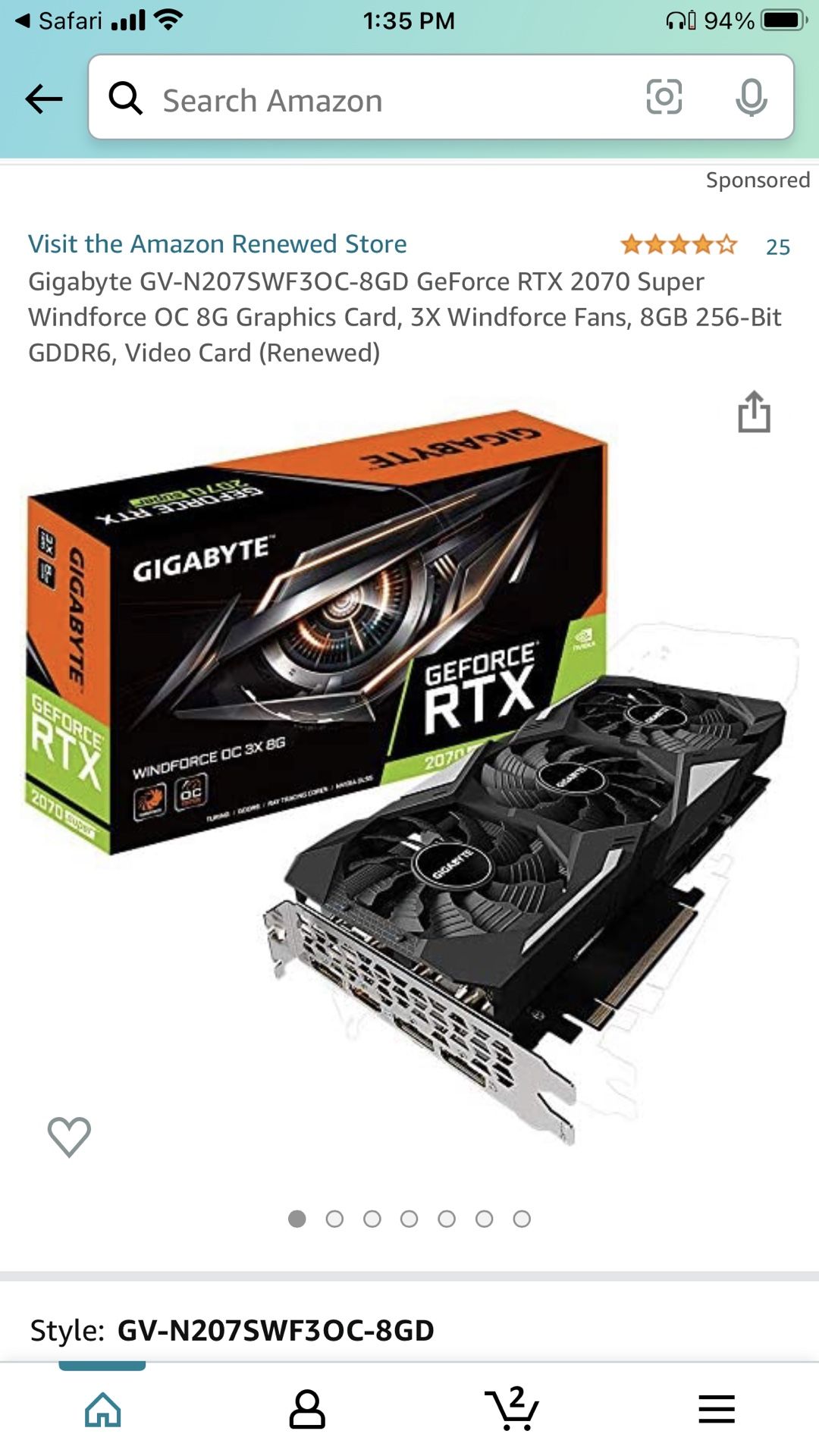 RTX 2070 Super Gigabyte Windforce OC For Sale/Trade