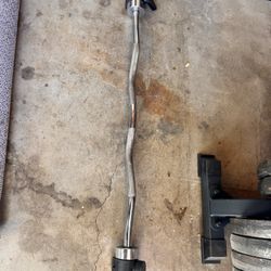 Curl bar With Weight Clips 
