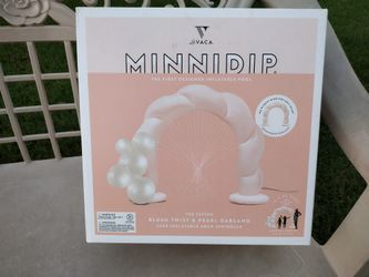 MINNIDIP Arch Play Sprinkler - Blush Twist: Inflatable PVC Water Toy for Kids