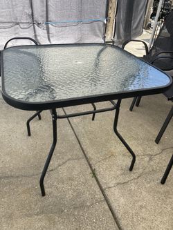 Glass Patio Table 