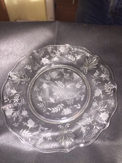 Vintage Fostoria etched Chintz pattern