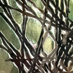 Stunning Kurt McVay - Signed Art Oval Dish - Iridescent Dichroic  Fused Art Glass 10.25” x 7”   Seattle Based PNW Artist 