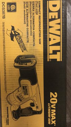Dewalt 20 volt 4 position Sawzall reciprocating saw new in box