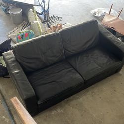 FREE black leather pullout sleeper sofa IKEA